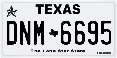 TX license plate DNM6695