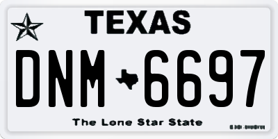 TX license plate DNM6697