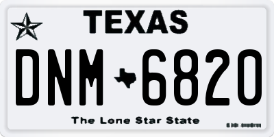 TX license plate DNM6820