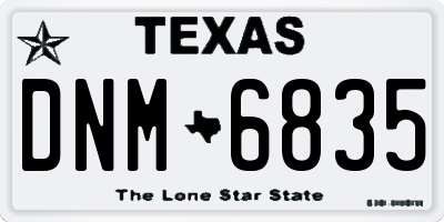 TX license plate DNM6835