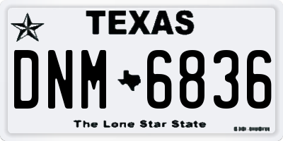 TX license plate DNM6836