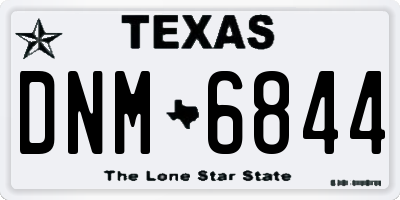 TX license plate DNM6844