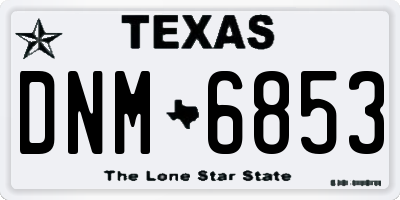 TX license plate DNM6853