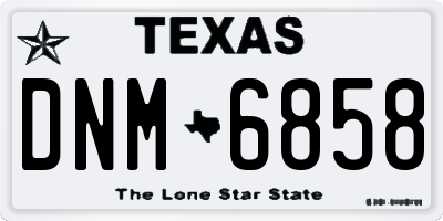 TX license plate DNM6858
