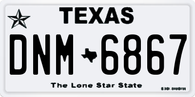 TX license plate DNM6867