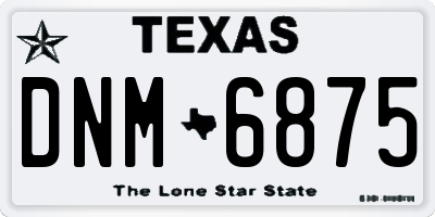 TX license plate DNM6875