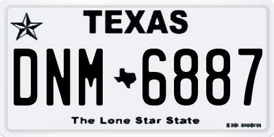 TX license plate DNM6887
