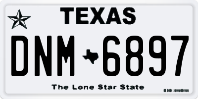 TX license plate DNM6897