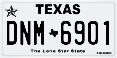 TX license plate DNM6901