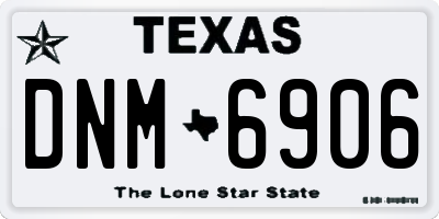 TX license plate DNM6906