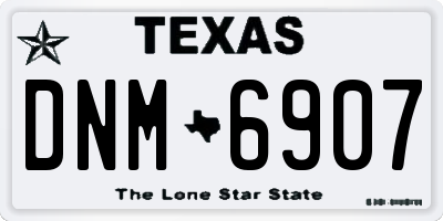 TX license plate DNM6907