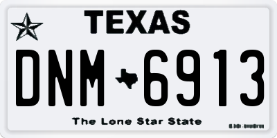 TX license plate DNM6913