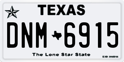 TX license plate DNM6915