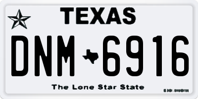 TX license plate DNM6916