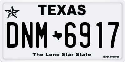 TX license plate DNM6917