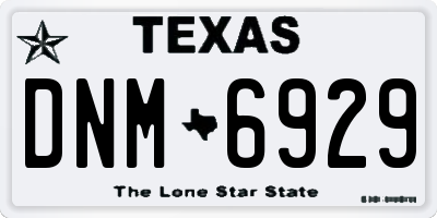 TX license plate DNM6929