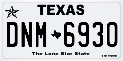 TX license plate DNM6930