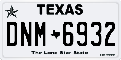 TX license plate DNM6932