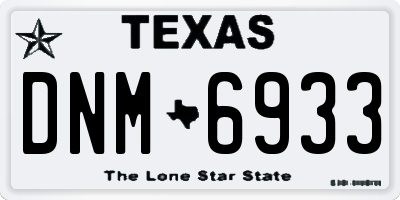 TX license plate DNM6933