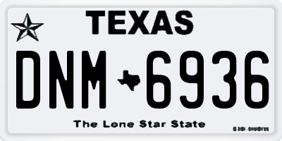 TX license plate DNM6936