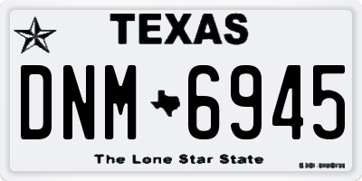 TX license plate DNM6945