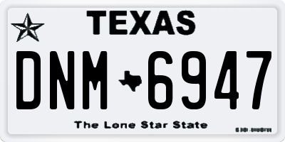 TX license plate DNM6947