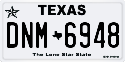 TX license plate DNM6948