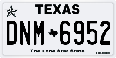 TX license plate DNM6952
