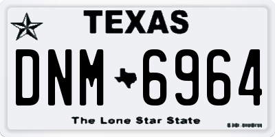 TX license plate DNM6964