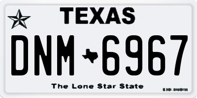 TX license plate DNM6967