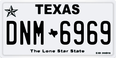 TX license plate DNM6969