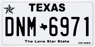 TX license plate DNM6971