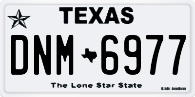 TX license plate DNM6977