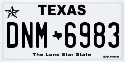 TX license plate DNM6983