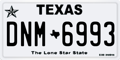 TX license plate DNM6993