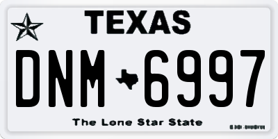 TX license plate DNM6997