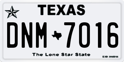 TX license plate DNM7016