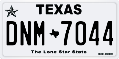 TX license plate DNM7044