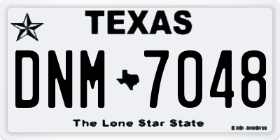 TX license plate DNM7048