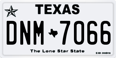 TX license plate DNM7066
