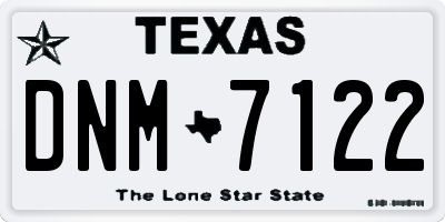TX license plate DNM7122