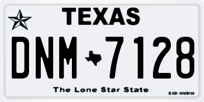 TX license plate DNM7128