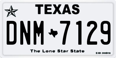 TX license plate DNM7129