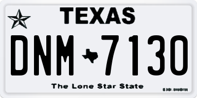 TX license plate DNM7130