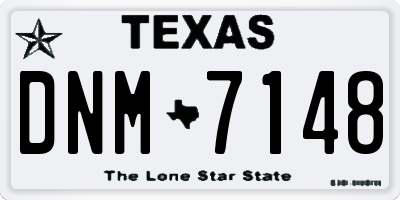 TX license plate DNM7148