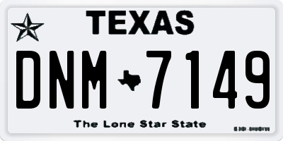 TX license plate DNM7149