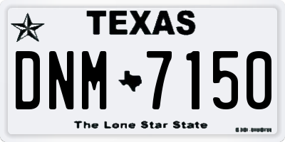 TX license plate DNM7150