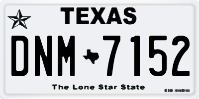 TX license plate DNM7152