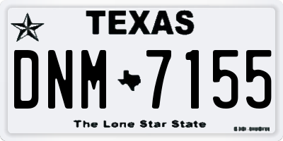 TX license plate DNM7155