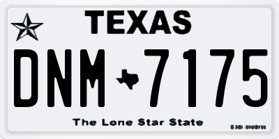 TX license plate DNM7175